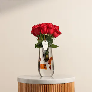 Elegant Red Roses Vase