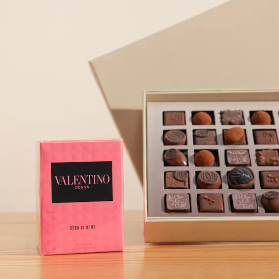 Valentino Perfume and Nouga Bonbons Birthday Gift Set