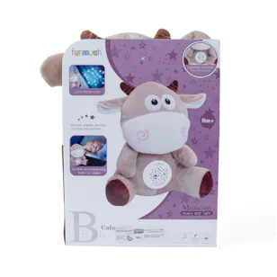Furry CATTLE toy with lights and music for kids