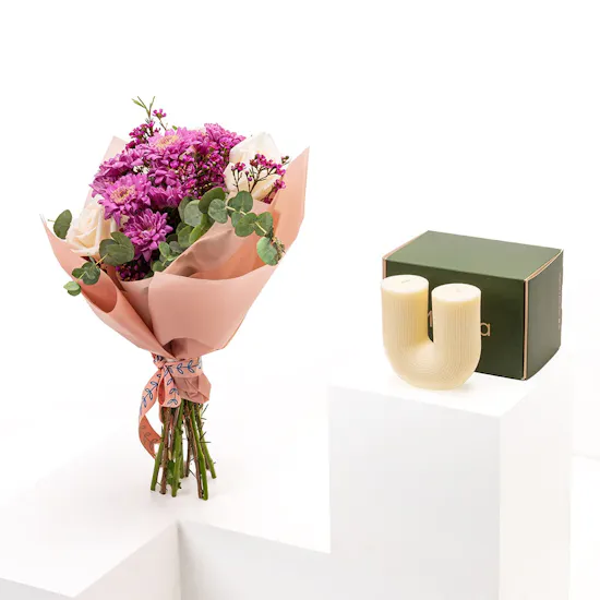 Melosa It's U Candle | Flower Bouquet
