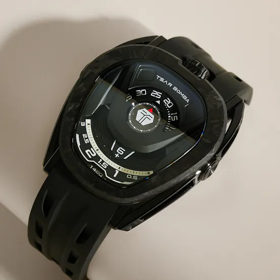 Tsar Bomba Reactor Automatic Black Carbon Fiber Men's Watch
