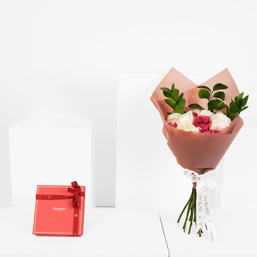 Neuhaus Mini Chocolate Box | Rose  Bouquet