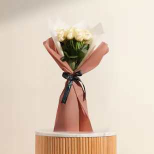 Joyful Peach Rose Bouquet