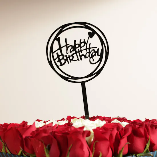 Customizable Birthday Letters Rose Box