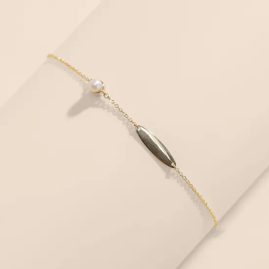 Damas Ara Pearl June Birthstone Gold Kid's Bracelet