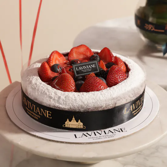 Laviviane Red Velvet Volcano Cake | Ethereal Flower and Balloons