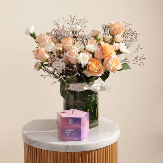 Feel Good Tea Lavender Allure | Blooms Flowers Vase