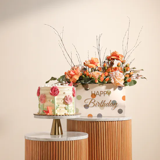 Floward Rose Cake | Dreamy Rose Bag
