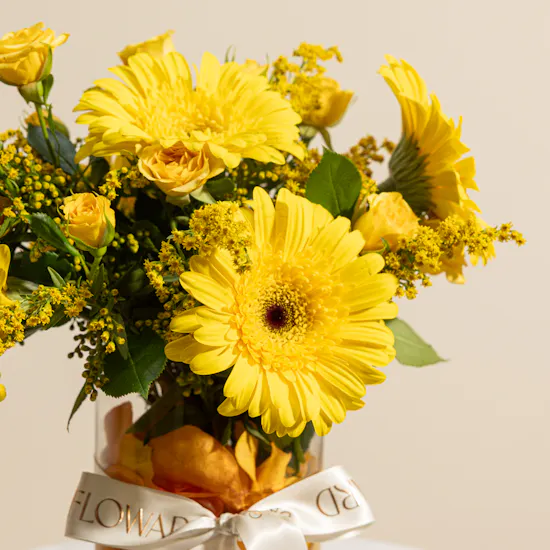 Golden Flower Vase