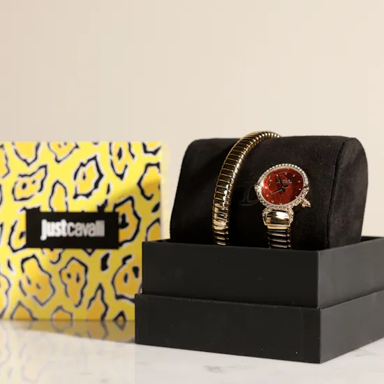 Just Cavalli Radiosa Yellow Gold Red Women's Watch