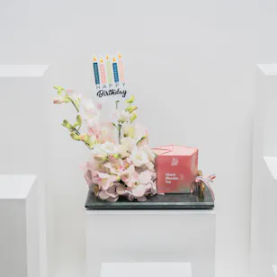 Feel Good Tea Cherry Blossom Tea Box | Birthday Blooms Tray