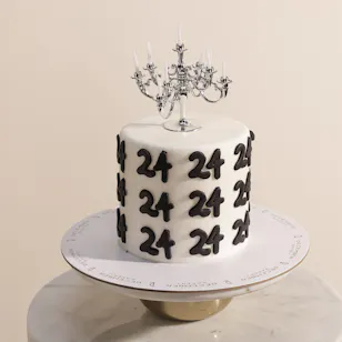 December Cake Customizable Number Candle Cake
