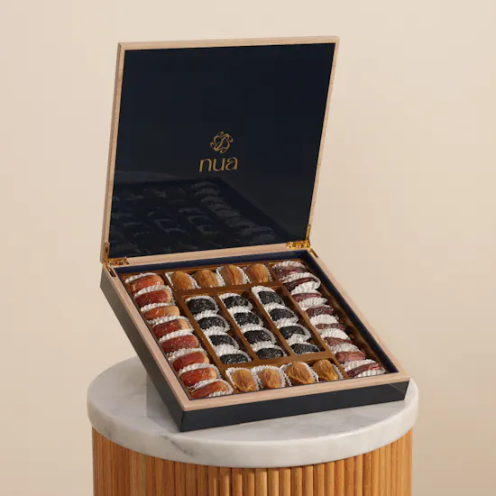 Nua Classic Dates Wooden Navy Box