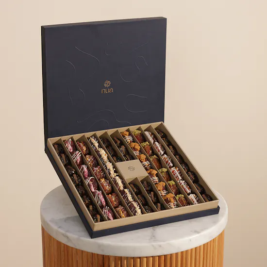 Nua Stuffed Dates Classic Blue Box