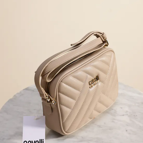 Cavalli Class Marzia Beige Shoulder Bag