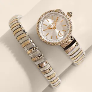 Just Cavalli Signature Snake Sirena Two Tones Women’s Watch