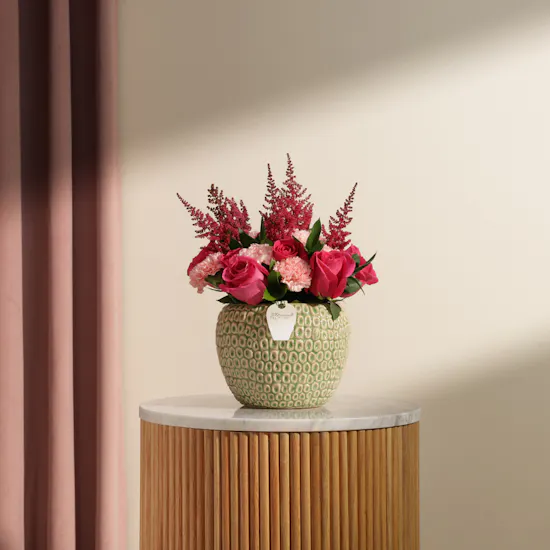 Fuchsia Fiesta Flower Vase