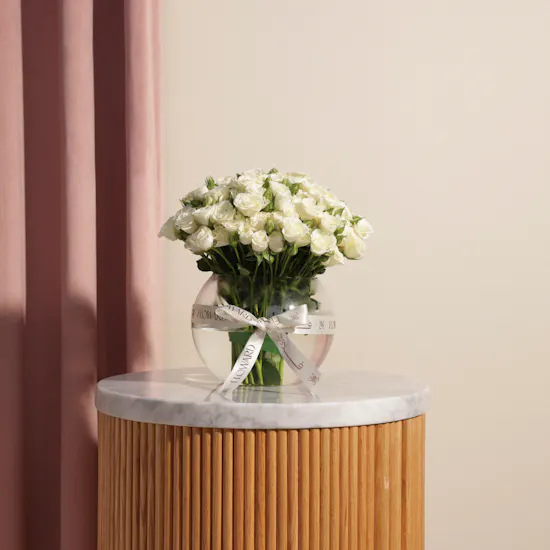 Pure Baby Rose Vase | 35 Flowers