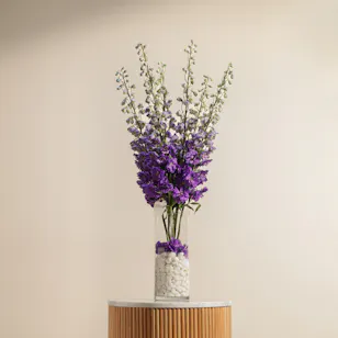 Purple Delphinium Vase