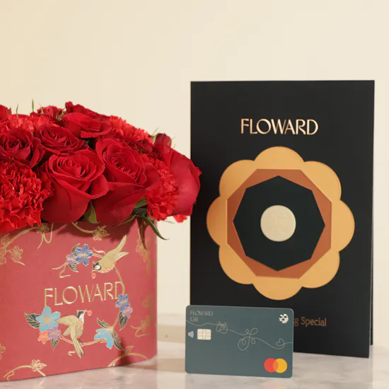 Floward Card 35 BHD | I Love You Flowers