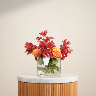 Sunset Colors Flowers Vase