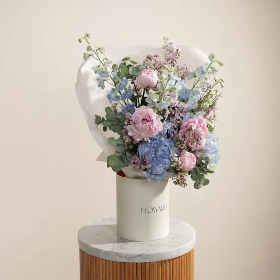 Pink and Blue Sonata Flower Box