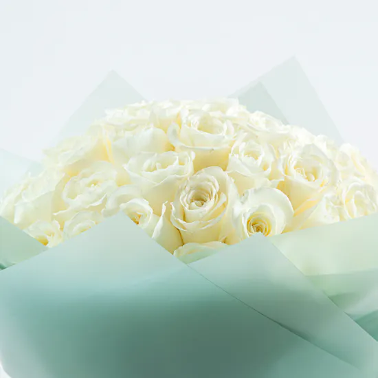 Beloved Dad White Roses