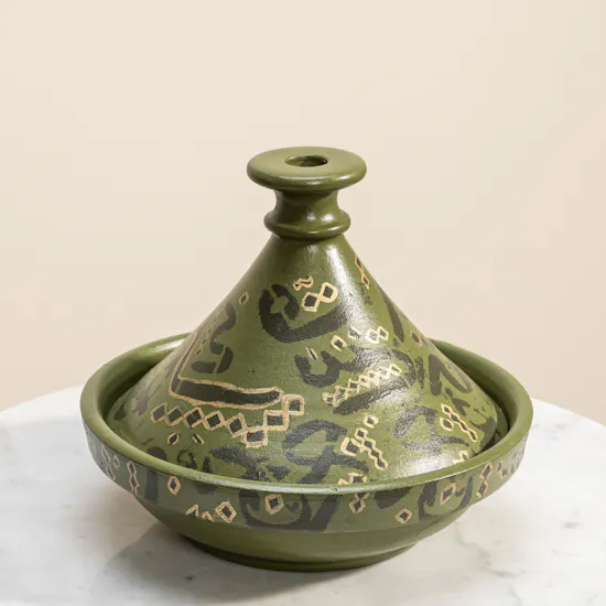Hedeya Green Pottery Small Serving Plate