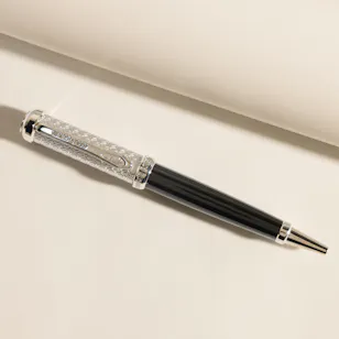 Roberto Cavalli Silver and Black Elegant Pen