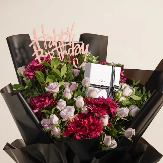 Purcy Girls Heart Set | Purple Bouquet