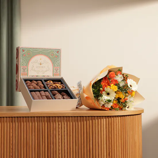 Lovera Zawara Chocolate Box | Sunshine Bouquet