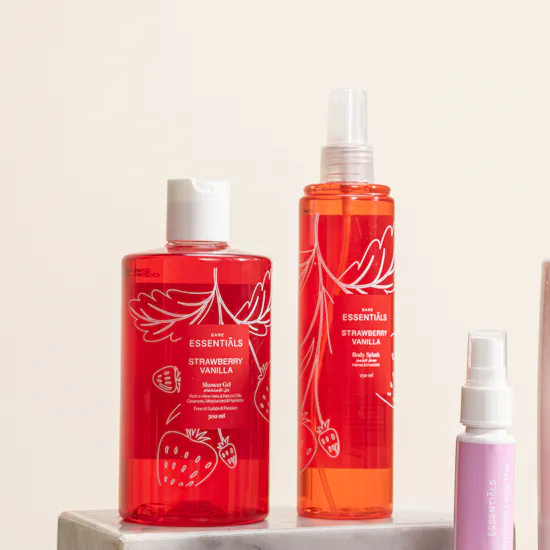 Essentials Strawberry Vanilla Bath and Body Set