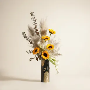 Golden Spectrum Flower Vase