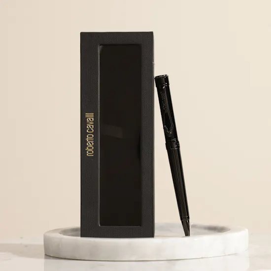 Roberto Cavalli Gunmetal Black Pen