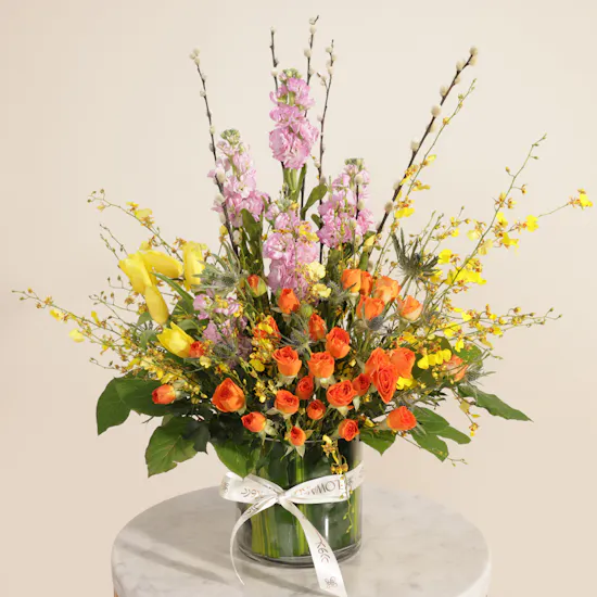 Sunlit Harmony Flowers Vase