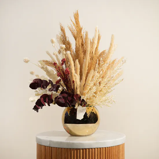 Rustic Charm Dried Flowers Vase