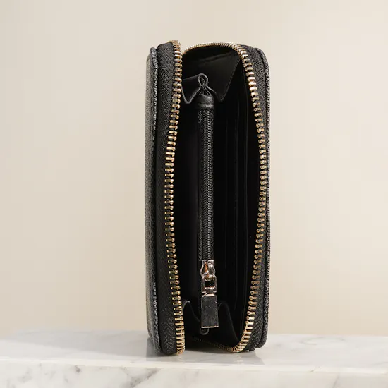 Guess Dea Medium Zip Around Black Women's Wallet
