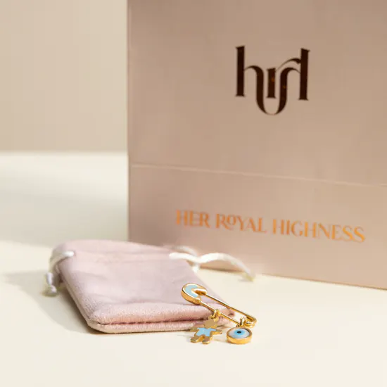 Hrh Gold Plated Little Star Baby Boy Pin