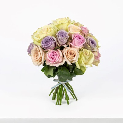 Mixed Pastel Rose Bouquet | 20 Flowers Mixed Pastel Rose Bouquet | 20 Flowers