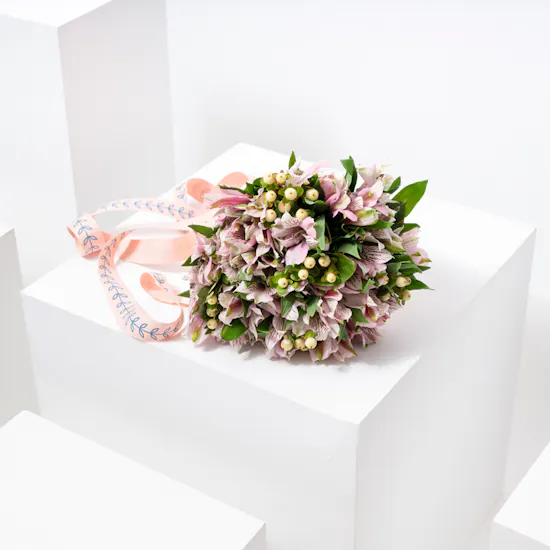 Alstroemeria & Hypericum | Pink Cone