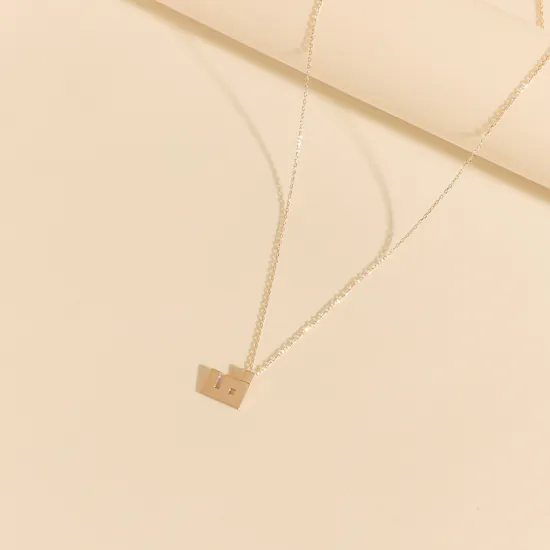 Midad letter Faa necklace | 18 k Gold