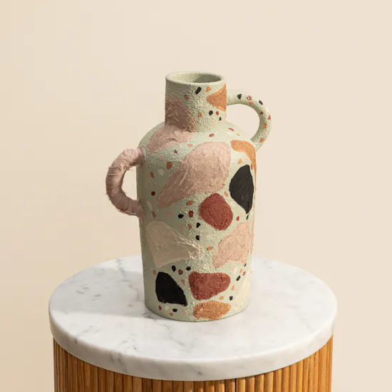 Nno Terrazzo Mixed Media Masterpiece Vase