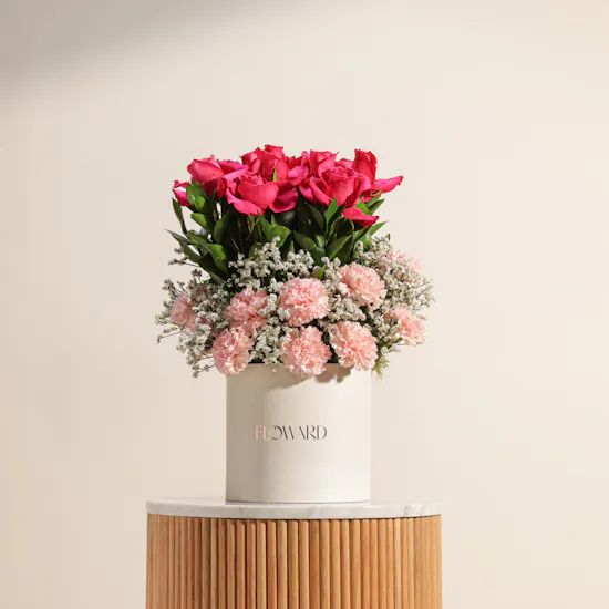 Blush Wedding Congrats Flower Box
