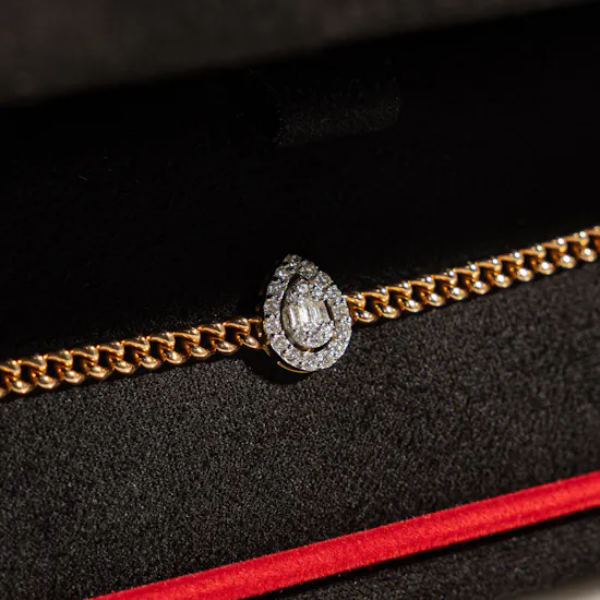 Zen Diamond White and Rose Gold Bracelet