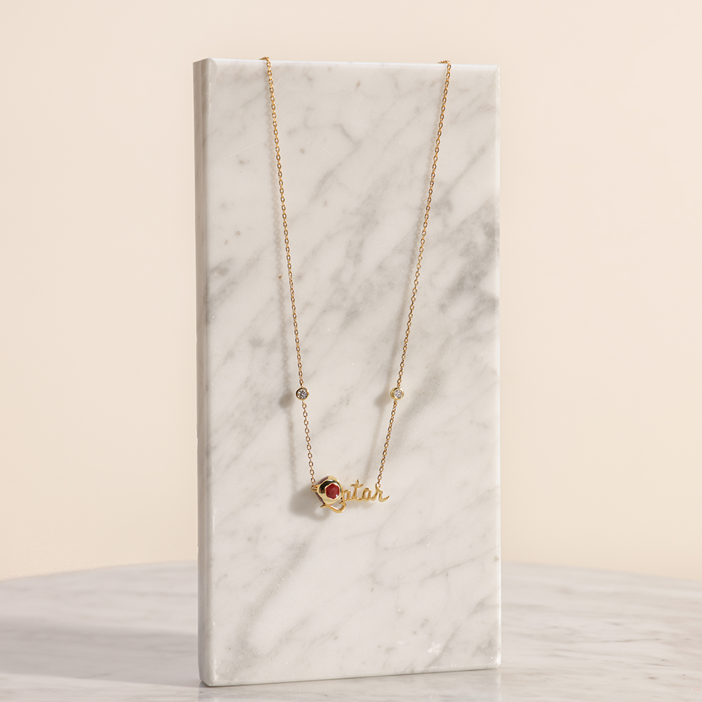 Floward Splendor Qatar Silver Necklace 