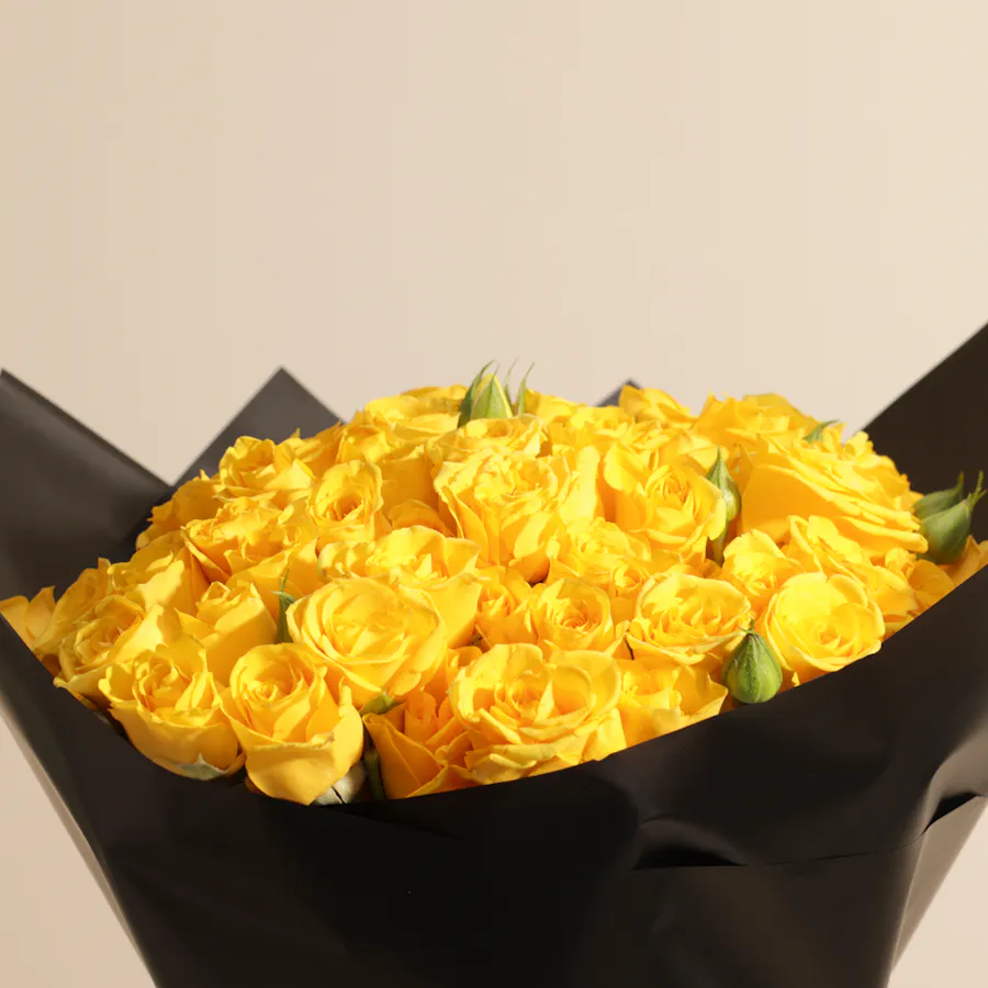 Yellow Radiance Bouquet | 25 Baby Roses 4