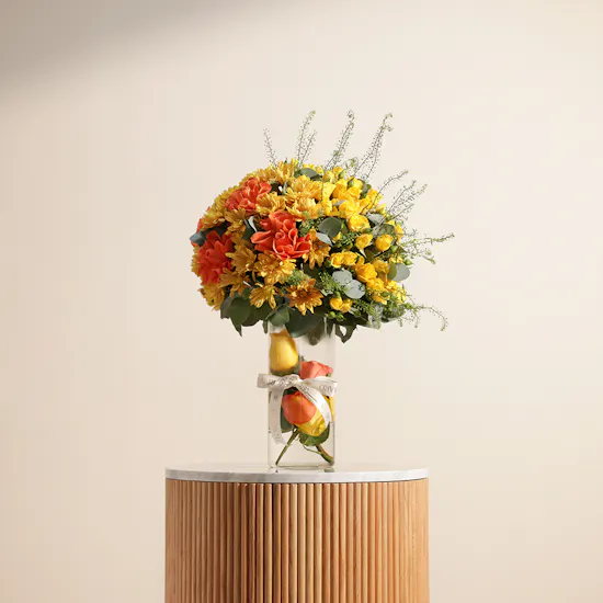 Sunset Flowers Vase