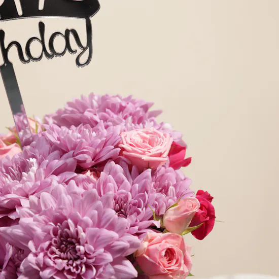 Pink Birthday Melodies Vase