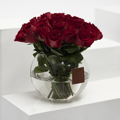 25 Red Roses | Glass Vase