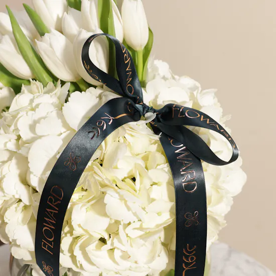 Graceful Hydrangea and Tulip Vase